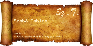 Szabó Tábita névjegykártya